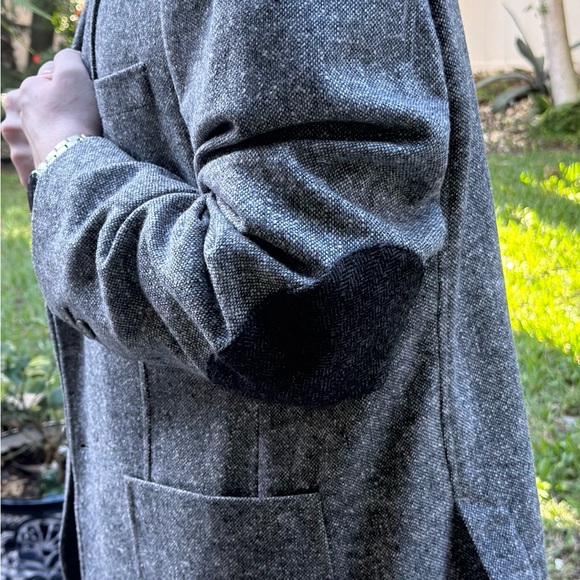 Men's Black Brown 1826 Fuzzy Gray Blazer Wool Blend Elbow Pads Sport Coat XXL - Picture 6 of 9